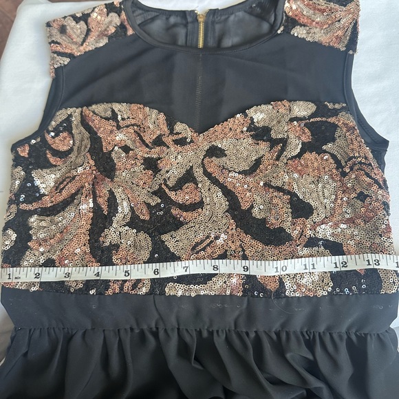 Fits 2-4 black skater chiffon sequins mini - Picture 11 of 12